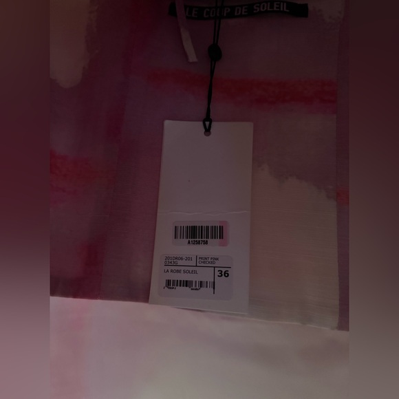 Jacquemus La Robe Soleil One Shoulder Mini Dress Pink Plaid sz 36 - Picture 12 of 15